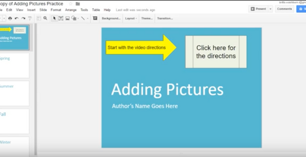 Adding Pictures: Google Slides